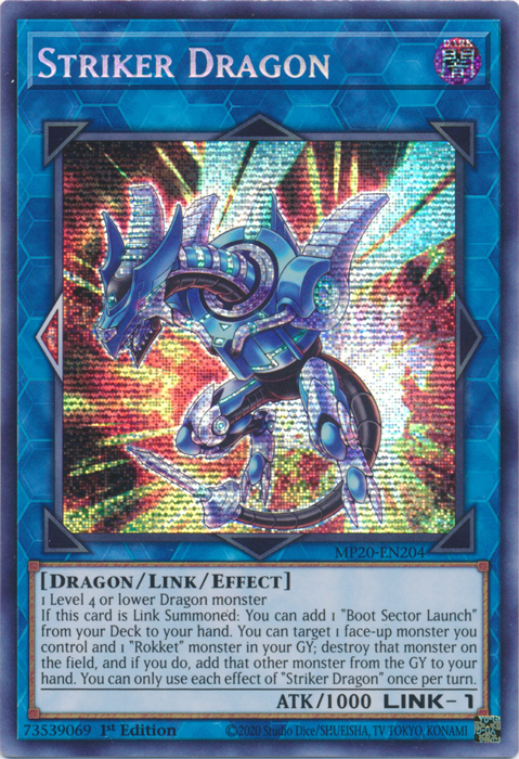 Striker Dragon [MP20-EN204] Prismatic Secret Rare | Pegasus Games WI