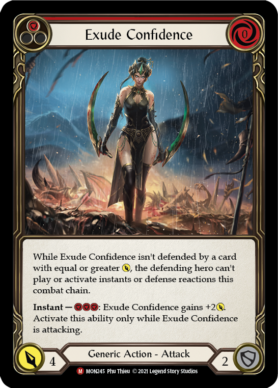 Exude Confidence (Rainbow Foil) [MON245-RF] 1st Edition Rainbow Foil | Pegasus Games WI