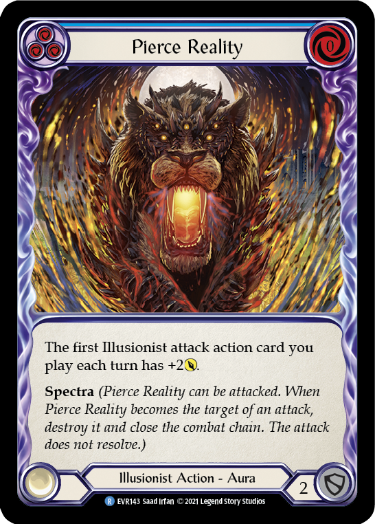 Pierce Reality (Blue) [EVR143] (Everfest)  1st Edition Rainbow Foil | Pegasus Games WI