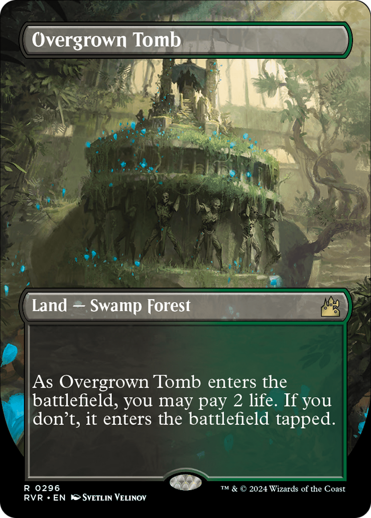 Overgrown Tomb (Borderless) [Ravnica Remastered] | Pegasus Games WI