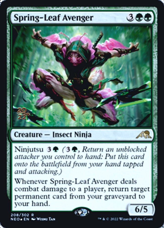 Spring-Leaf Avenger [Kamigawa: Neon Dynasty Prerelease Promos] | Pegasus Games WI