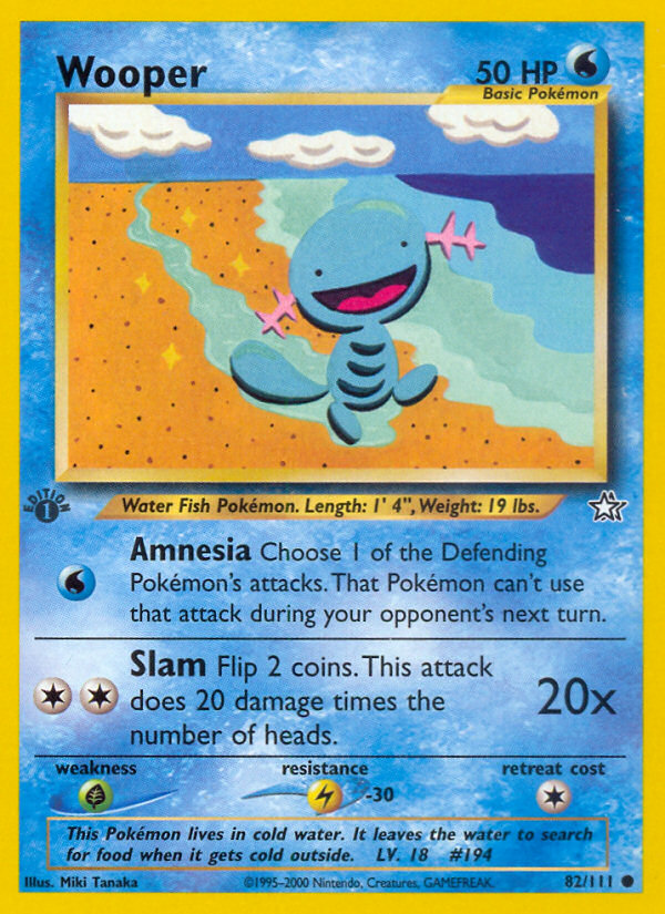 Wooper (82/111) [Neo Genesis 1st Edition] | Pegasus Games WI