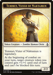 Temmet, Vizier of Naktamun // Zombie Double-Sided Token [Amonkhet Tokens] | Pegasus Games WI