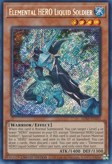 Elemental HERO Liquid Soldier [LDS3-EN103] Secret Rare | Pegasus Games WI