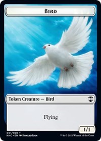 Bird // Spirit Double-Sided Token [Kaldheim Commander Tokens] | Pegasus Games WI
