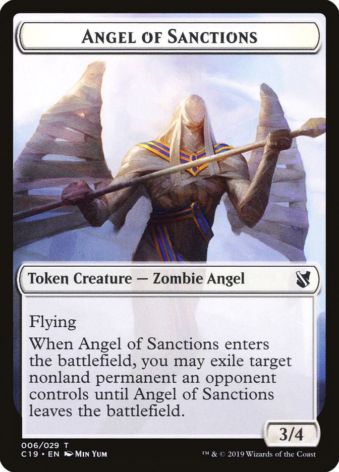 Angel of Sanctions Token [Commander 2019 Tokens] | Pegasus Games WI