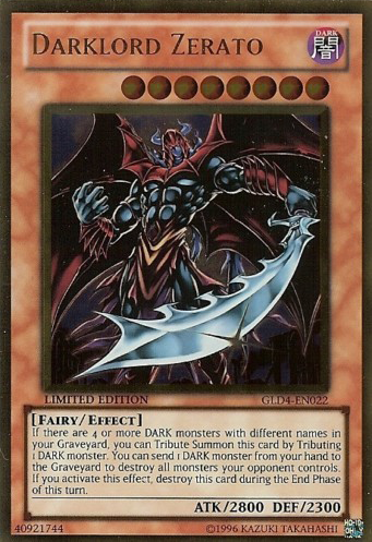 Darklord Zerato [GLD4-EN022] Gold Rare | Pegasus Games WI