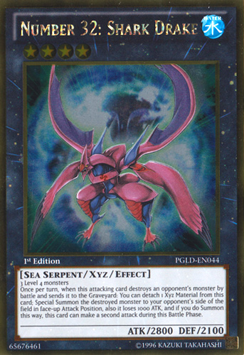 Number 32: Shark Drake [PGLD-EN044] Gold Rare | Pegasus Games WI