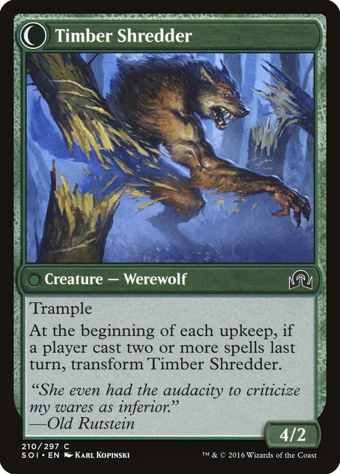 Hinterland Logger // Timber Shredder [Shadows over Innistrad] | Pegasus Games WI