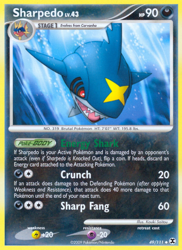 Sharpedo (49/111) [Platinum: Rising Rivals] | Pegasus Games WI