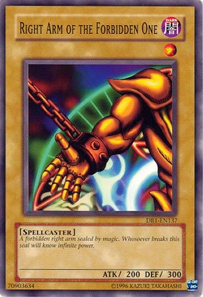 Right Arm of the Forbidden One [DB1-EN137] Common | Pegasus Games WI