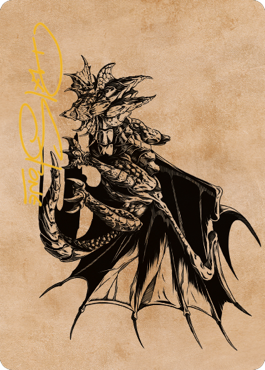 Ancient Copper Dragon Art Card (52) (Gold-Stamped Signature) [Commander Legends: Battle for Baldur's Gate Art Series] | Pegasus Games WI