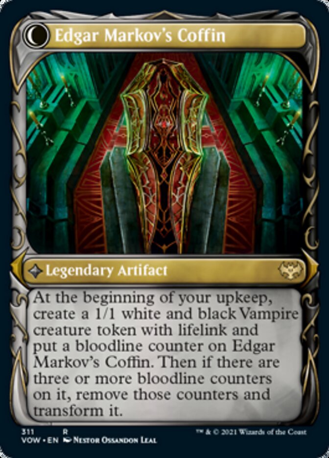 Edgar, Charmed Groom // Edgar Markov's Coffin (Showcase Fang Frame) [Innistrad: Crimson Vow] | Pegasus Games WI