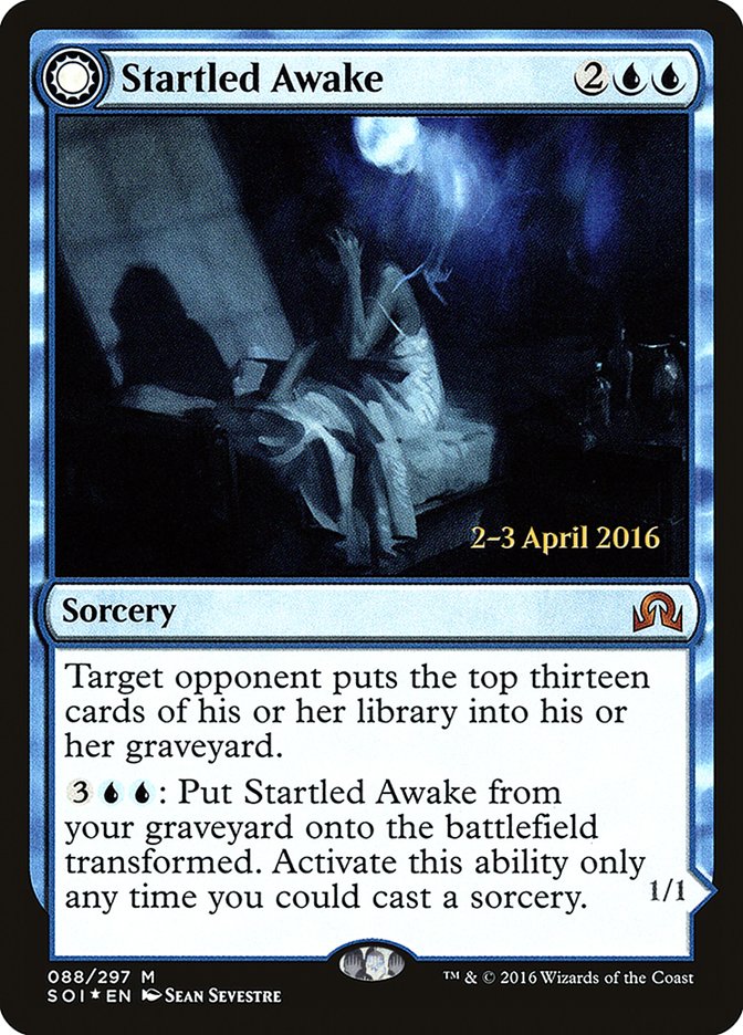 Startled Awake // Persistent Nightmare [Shadows over Innistrad Prerelease Promos] | Pegasus Games WI