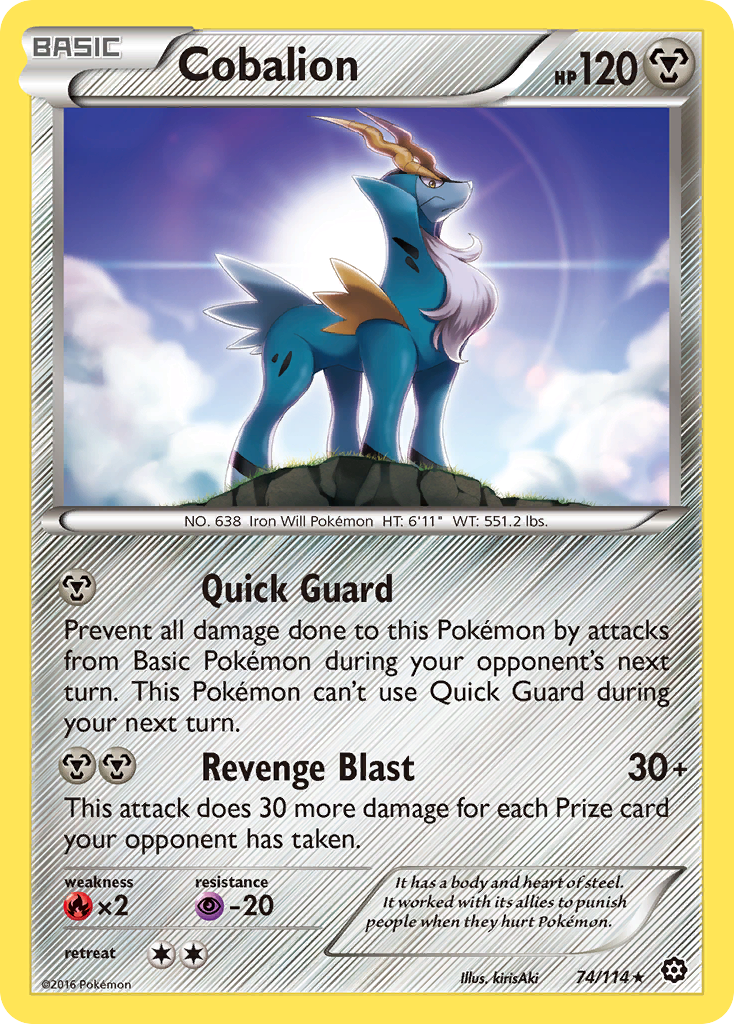 Cobalion (74/114) [XY: Steam Siege] | Pegasus Games WI