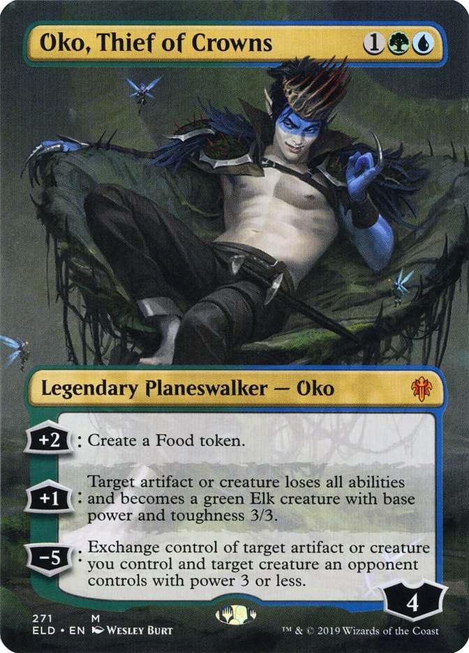 Oko, Thief of Crowns (Borderless) [Throne of Eldraine] | Pegasus Games WI