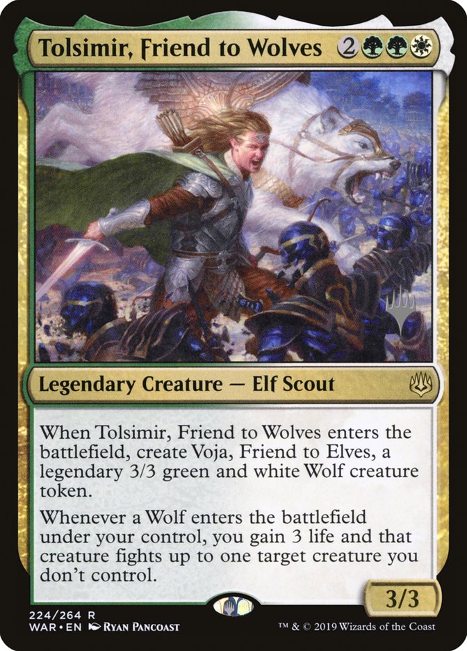 Tolsimir, Friend to Wolves (Promo Pack) [War of the Spark Promos] | Pegasus Games WI