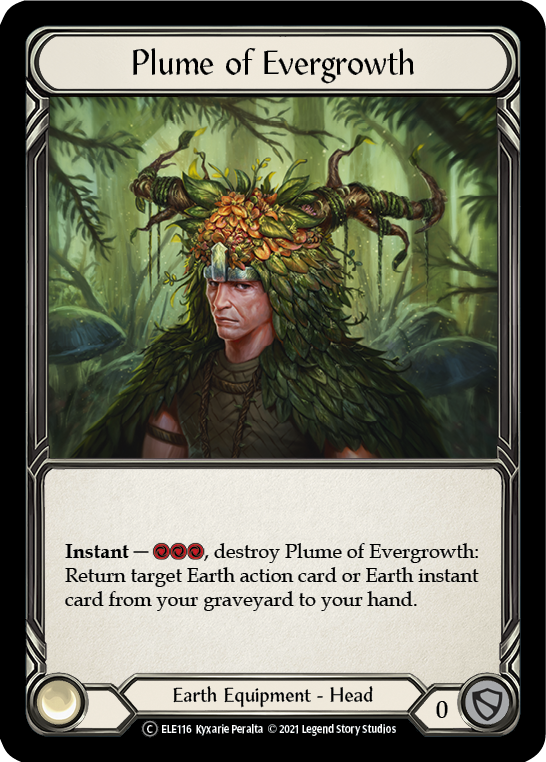 Plume of Evergrowth [U-ELE116] Unlimited Rainbow Foil | Pegasus Games WI