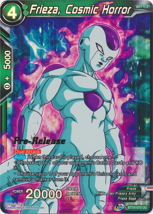 Frieza, Cosmic Horror (BT10-072) [Rise of the Unison Warrior Prerelease Promos] | Pegasus Games WI