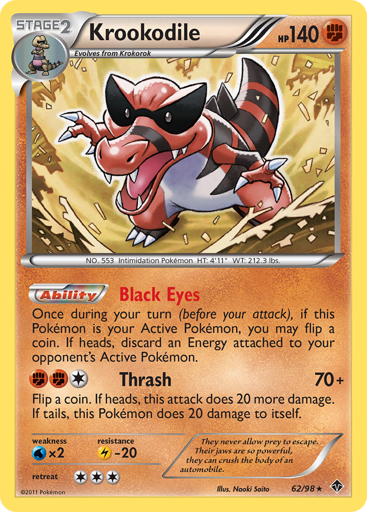 Krookodile (62/98) [Black & White: Emerging Powers] | Pegasus Games WI