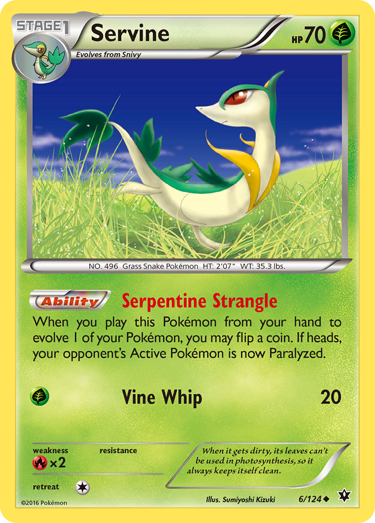 Servine (6/124) [XY: Fates Collide] | Pegasus Games WI