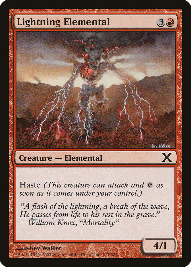 Lightning Elemental [Tenth Edition] | Pegasus Games WI