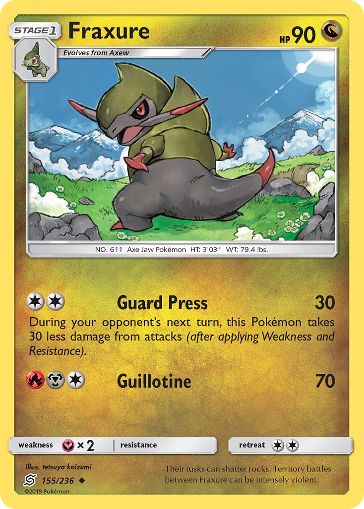 Fraxure (155/236) [Sun & Moon: Unified Minds] | Pegasus Games WI