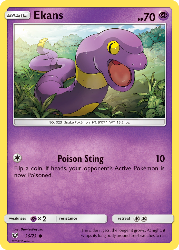 Ekans (36/73) [Sun & Moon: Shining Legends] | Pegasus Games WI