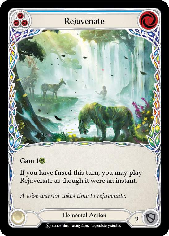 Rejuvenate (Blue) [U-ELE108] Unlimited Rainbow Foil | Pegasus Games WI