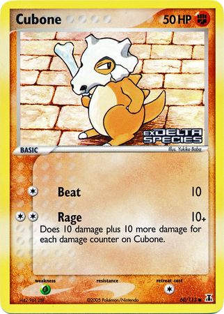 Cubone (60/113) (Stamped) [EX: Delta Species] | Pegasus Games WI