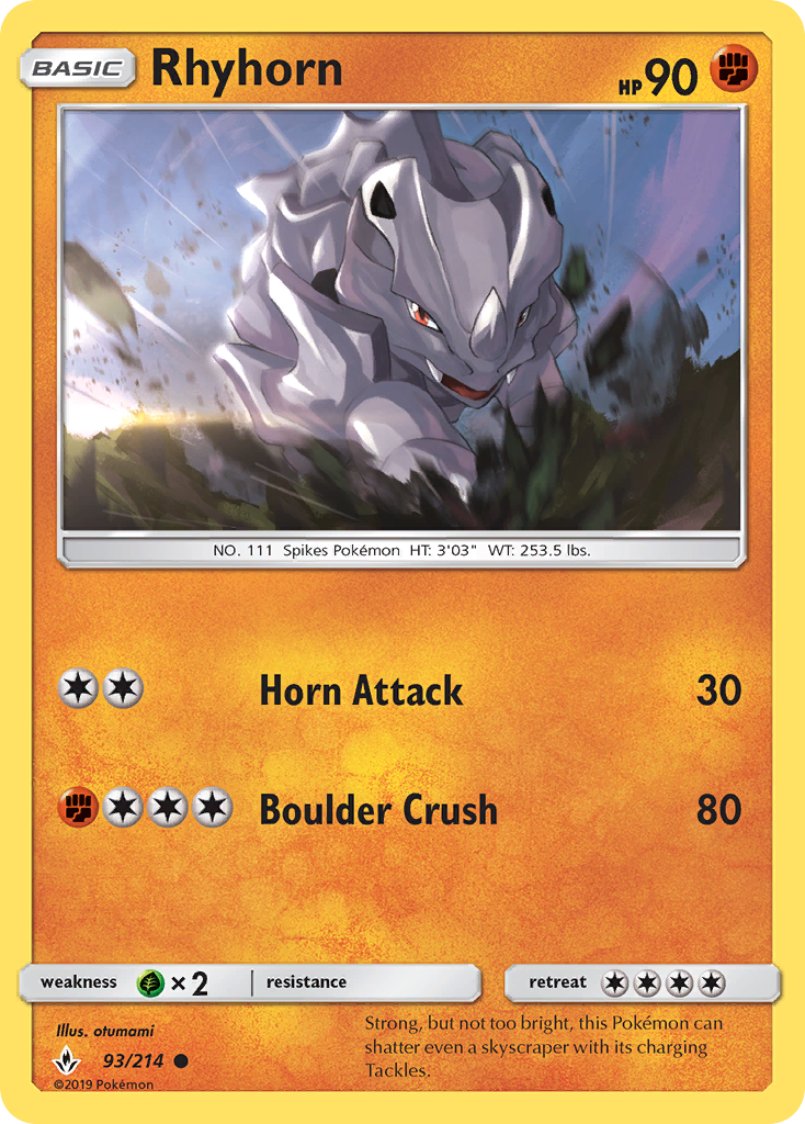 Rhyhorn (93/214) [Sun & Moon: Unbroken Bonds] | Pegasus Games WI