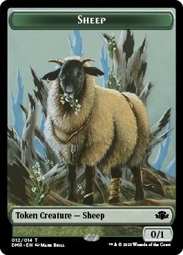 Zombie // Sheep Double-Sided Token [Dominaria Remastered Tokens] | Pegasus Games WI