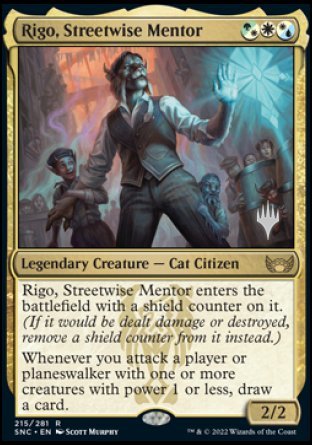 Rigo, Streetwise Mentor (Promo Pack) [Streets of New Capenna Promos] | Pegasus Games WI
