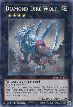 Diamond Dire Wolf (Shatterfoil) [BP03-EN127] Rare | Pegasus Games WI