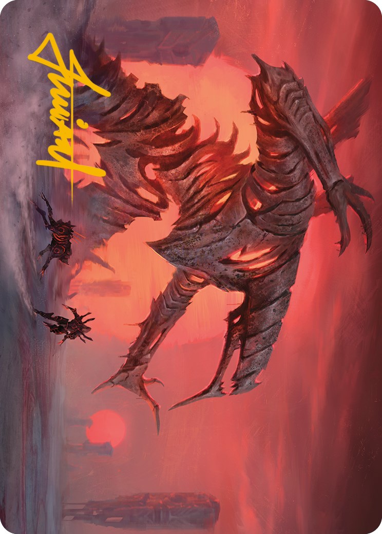 Red Sun's Zenith Art Card (Gold-Stamped Signature) [Phyrexia: All Will Be One Art Series] | Pegasus Games WI