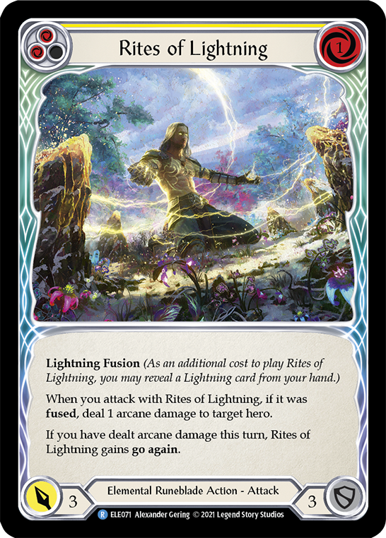 Rites of Lightning (Yellow) [ELE071] (Tales of Aria)  1st Edition Normal | Pegasus Games WI