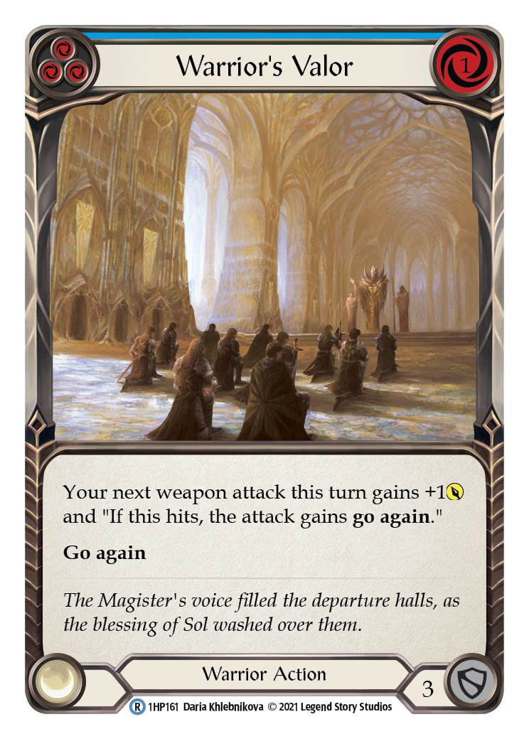 Warrior's Valor (Blue) [1HP161] | Pegasus Games WI