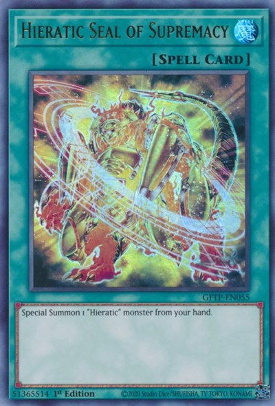 Hieratic Seal of Supremacy [GFTP-EN055] Ultra rare | Pegasus Games WI