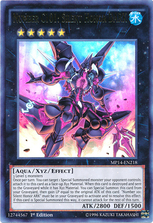 Number C101: Silent Honor DARK [MP14-EN218] Ultra Rare | Pegasus Games WI