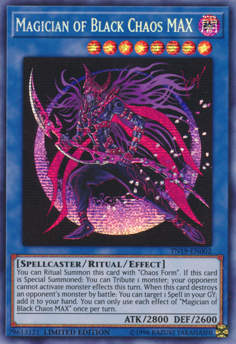 Magician of Black Chaos MAX [TN19-EN002] Prismatic Secret Rare | Pegasus Games WI