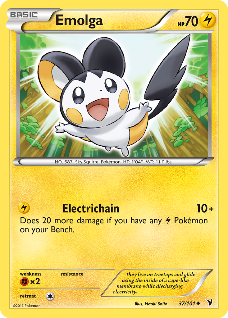 Emolga (37/101) [Black & White: Noble Victories] | Pegasus Games WI