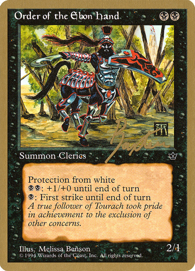 Order of the Ebon Hand (Benson) (George Baxter) [Pro Tour Collector Set] | Pegasus Games WI