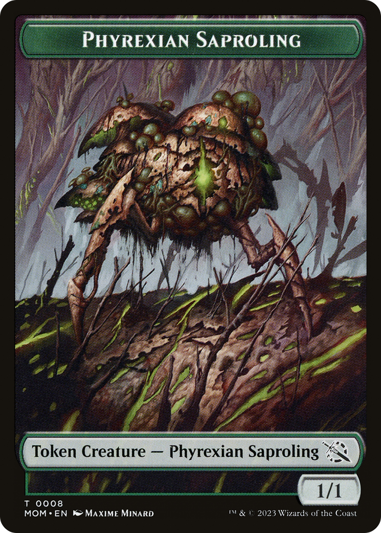 Monk // Phyrexian Saproling Double-Sided Token [March of the Machine Tokens] | Pegasus Games WI
