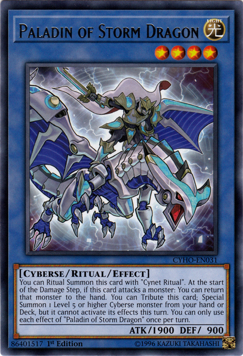 Paladin of Storm Dragon [CYHO-EN031] Rare | Pegasus Games WI