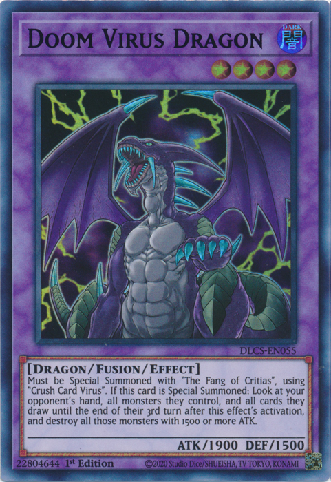 Doom Virus Dragon (Green) [DLCS-EN055] Ultra Rare | Pegasus Games WI