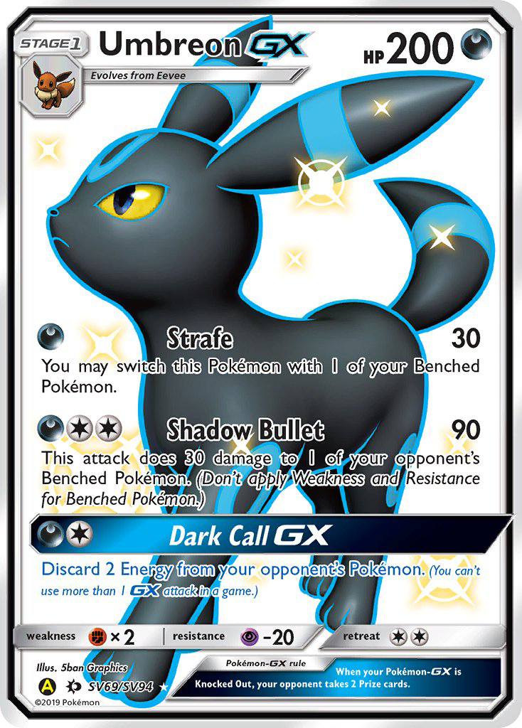 Umbreon GX (SV69/SV94) [Sun & Moon: Hidden Fates - Shiny Vault] | Pegasus Games WI