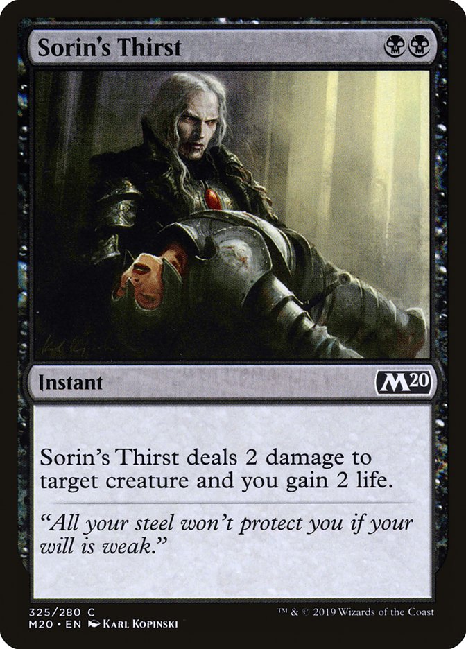 Sorin's Thirst [Core Set 2020] | Pegasus Games WI