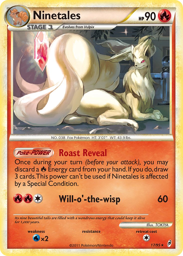 Ninetales (17/95) (Theme Deck Exclusive) [HeartGold & SoulSilver: Call of Legends] | Pegasus Games WI