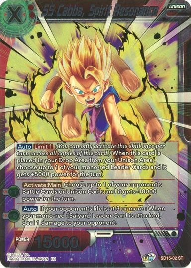 SS Cabba, Spirit Resonance (Gold Stamped) (SD15-02) [Cross Spirits] | Pegasus Games WI