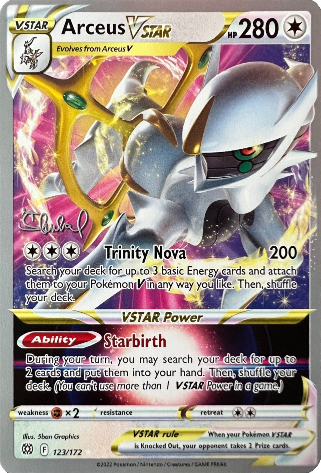 Arceus VSTAR (123/172) (ADP - Ondrej Skubal) [World Championships 2022] | Pegasus Games WI